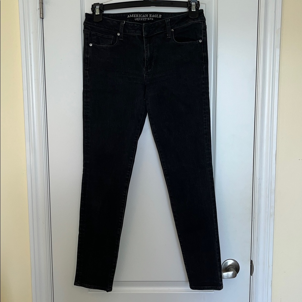 American Eagle Outfitters Black Women's Skinny Jeans Size 10